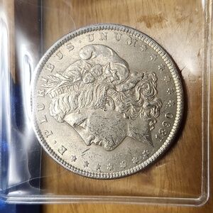 1890 Toned Morgan Silver Dollar Coin